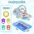 thumbnail image 5 of WonderStone Baby Gym Playmat for Infant,Tummy Time Water Mat with 5 Infant Sensory Baby Toys & Musical Piano Activity for 0-36 Months Boys Girls，Blue, 5 of 9