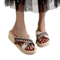 thumbnail image 4 of VerPetridure Women Open Toe Slippers Shoes Comfy Sandals Casual Comfortable Beach Sandals, 4 of 6