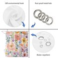 thumbnail image 5 of Watercolor Floral Bathroom Shower Curtains with 12 Hooks Polyester Waterproof Shower Curtain for Stalls and Bathtubs Blooms Flowers Bright Wildflowers Decorative Bathroom Privacy Curtain 54x78 Inches, 5 of 8