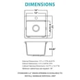 thumbnail image 5 of SUNRINX 15" Drop-in Workstation Bar Sink Black Quartz Granite Composite Single Bowl RV Kitchen Sink, 5 of 10