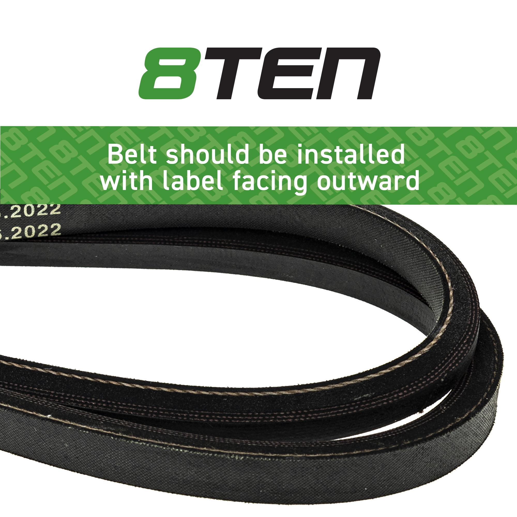 8TEN Raw Edge Drive Belt for Troy Bilt John Deere GX75 M112006 1772984 810 CBL2682T