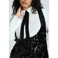 thumbnail image 4 of ELOQUII Women's Plus Size Bow Blouse Sequin Mini Dress, 4 of 4