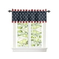 thumbnail image 2 of American Patriotic National Flag Curtain Valances for Kitchen Windows,Rod Pocket Short Valance Stars Blue Red and White Stripes Small Window Treatment for Living Room Bathroom Bedroom,54"x18"-1 Panel, 2 of 9