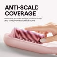 thumbnail image 6 of Wavytalk Pro Steam Hair Straightener Brush, Steam Reduces Damage, and Expedites Straightening, Pink, 6 of 8