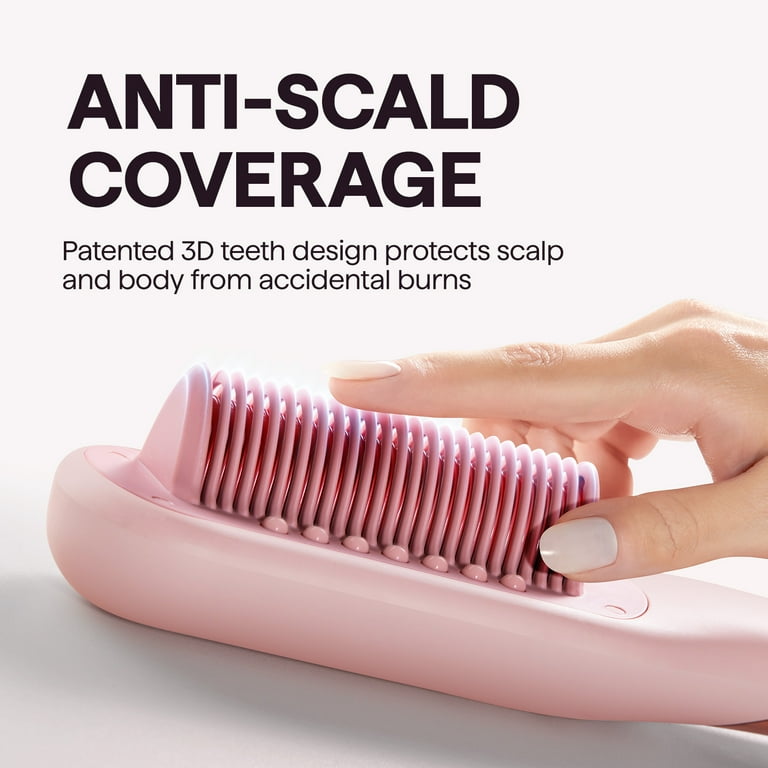 Wavytalk Pro Steam Hair Straightener Brush, Steam Reduces Damage