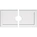 thumbnail image 3 of Ekena Millwork CMP34X17RE2-05000 5 in. ID x 11.75 in. Rectangle Architectural Grade PVC Contemporary Ceiling Medallion - 2 Piece, 3 of 4