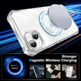 thumbnail image 3 of for iPhone 15 Plus Case, [Compatible with MagSafe][Anti-Yellowing][Military-Grade Protection] Shockproof Corner Enhanced Protection Magnetic Phone Case for iPhone 15 Plus,Clear, 3 of 6
