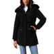 thumbnail image 1 of Abrigo de invierno grueso tipo puffer para mujer INSPIRE CHIC con capucha de piel sintética removible, chaqueta parka cálida, color negro, 1 of 6