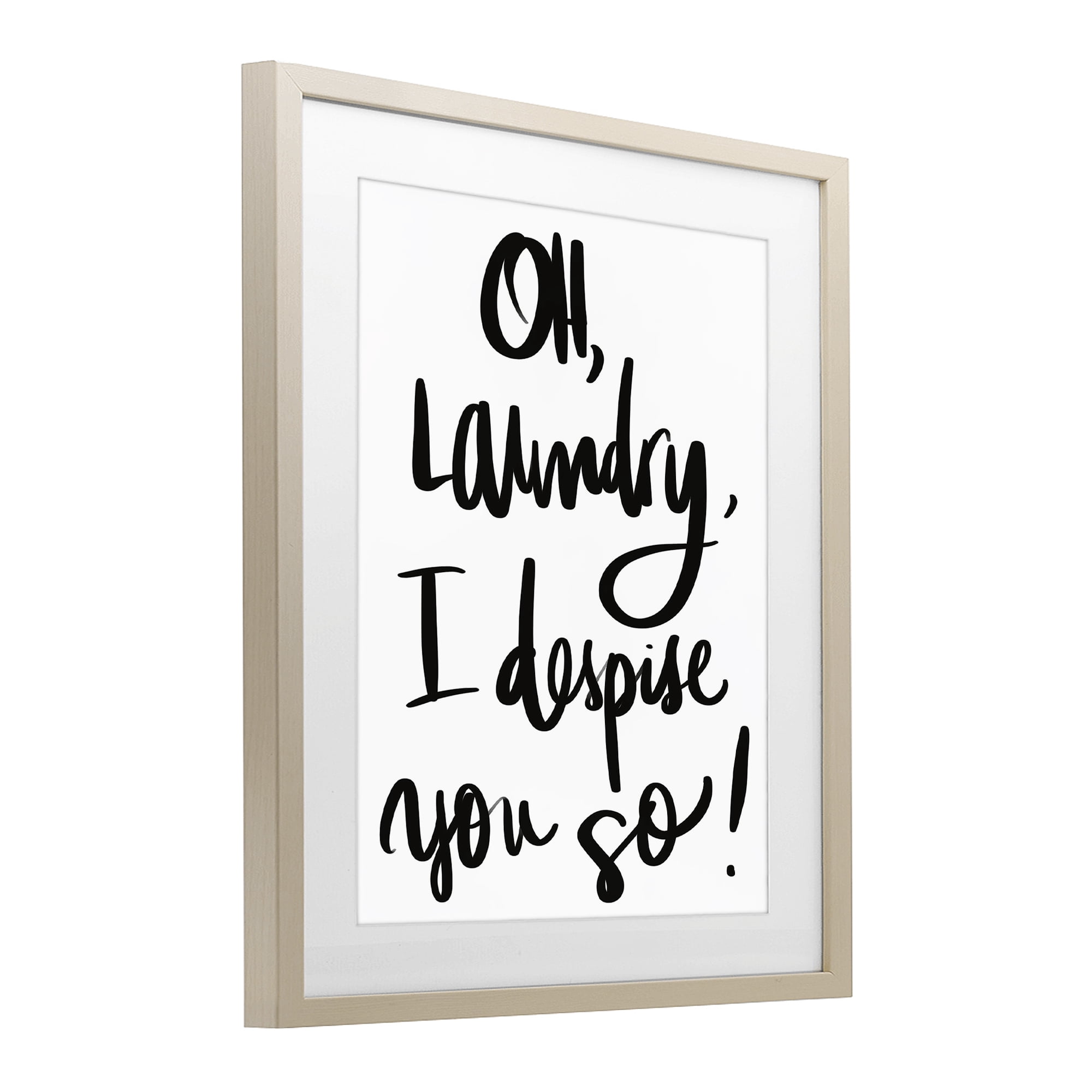 Stupell Industries Laundry I Despise You Birch Framed Print Under Glass, design by SD Graphics Studio