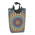 thumbnail image 2 of Bingfone Round Mandala Laundry Hamper,Large Canvas Fabric Lightweight Storage Basket Toy Organizer Dirty Clothes Collapsible, 2 of 6