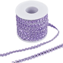 27.3Yds RIC Rac Trim Ribbon 0.3" Wave Sewing Bending Fringe Trim Metallic Yarn Lace Ribbons Lilac Wrapping Fabric Elastic Ribbon for Clothes Sewing Flower Making Party Wedding diy
