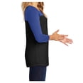 thumbnail image 4 of Mafoose Womens Juniors Rally 3/4-Sleeve Cotton T-Shirt Deep Royal/ Black x-Small, 4 of 6