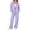 Light Purple, variant on Women's Sweatsuit 2 Piece Outfit Long Sleeve Full Zip Hooded Jacket with Drawstring Wide Leg Pants Relaxed Fit Casual Lounge Wear Tracksuit Set for Fall Winter Daily Black L
