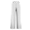 thumbnail image 5 of ClodeEU Women's Polka Dot Drawstring Wide Leg Pants With Pockets,Loose Casual Pant White,Womens Plus XXXL, 5 of 6