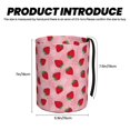 thumbnail image 3 of Wukai Strawberry Print Car Trash Can - Easy to Clean Hanging Garbage Bin - Removable Liner - Leak-Car Garbage Can - Waterproof Trash Can for Car and SUV, 3 of 7