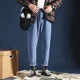 thumbnail image 3 of Pantalones vaqueros para hombre con agujeros rotos, pantalones vaqueros para hombre, cónicos, rotos, moda coreana, pantalones punk apilados vintage Kpop Xs, 3 of 5