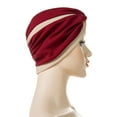 thumbnail image 3 of Womens Fashion Elastic Solid Color Comfortable Cap Beaded Large Cap for Women, 3 of 3