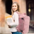 thumbnail image 6 of Dwelke Extra Large Travel Backpack for Women as Person Item Flight Approved, 40L Carry On Backpack, 17 Inch Laptop Backpack, Waterproof Backpack, Hiking Backpack, Casual Bag Backpack(Pink), 6 of 8