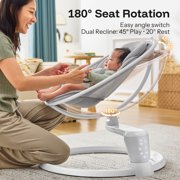 HARPPA Baby Swing for Newborns with Remote Control, 5 Sway Speed, Gray