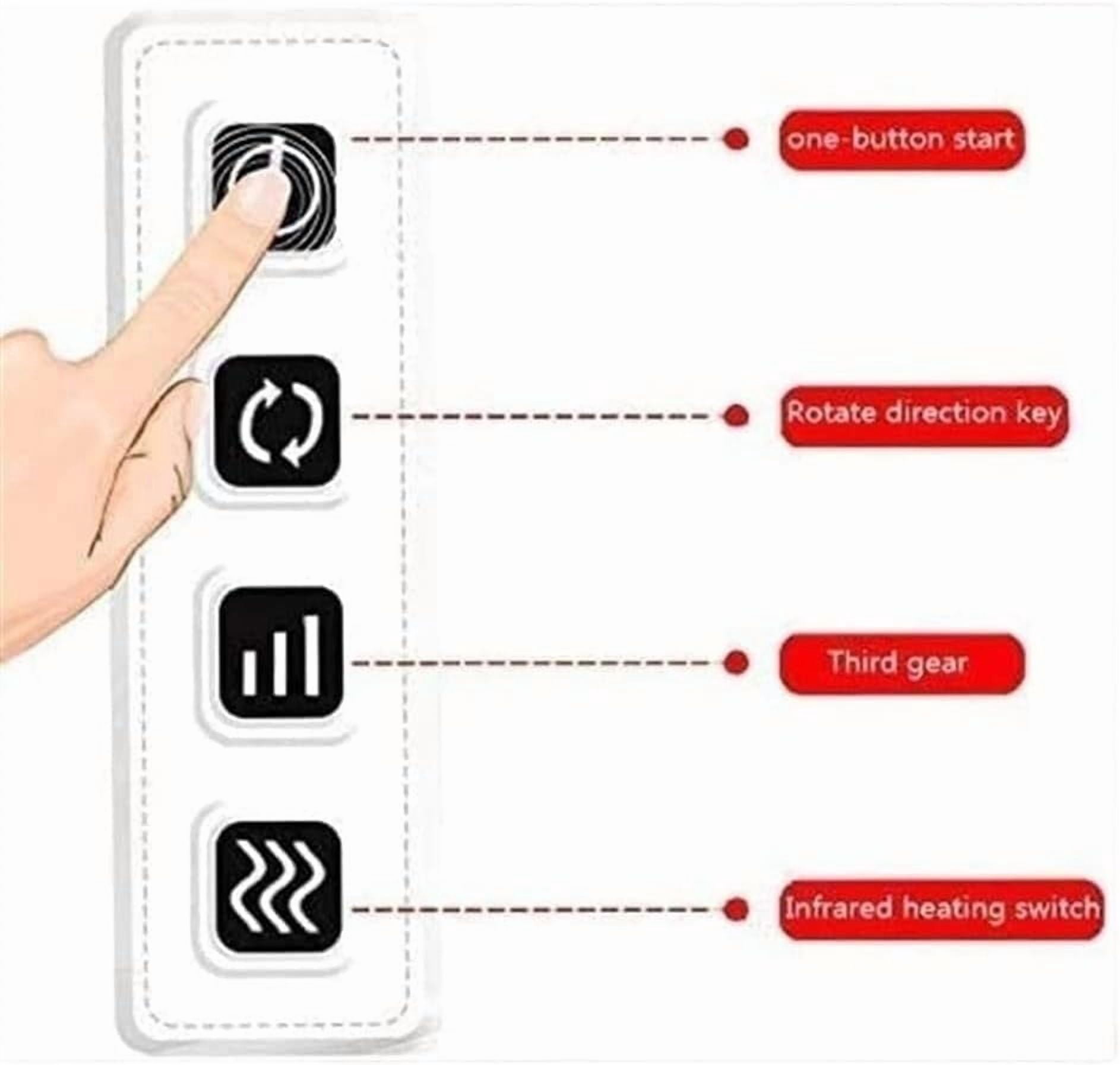 Neck and Shoulder Massager with Heat, Electric Deep Tissue Kneading Massage for Back Pain Relief, Gifts for Women Men, Use at Home Car Office (Blue)