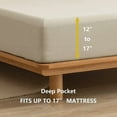 thumbnail image 3 of BESTOUCH Sheet Set 100% Washed Cotton Linen Feel Super Soft Comfortable Chic Lightweight 4 Pcs Home Bedding Set Almond Milk Grey Full, 3 of 4