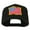 Black, variant on Wave American Flag Patched High Profile Cap - White OSFM