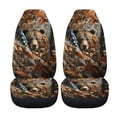 thumbnail image 4 of Jeiento Camo Bear Car Seat Cover Easy to Install Car Front Seat Protection American Flag Breathable Front Seat Cover Anti Slip Universal Fit Most Vehicles Cars SUV, 4 of 7