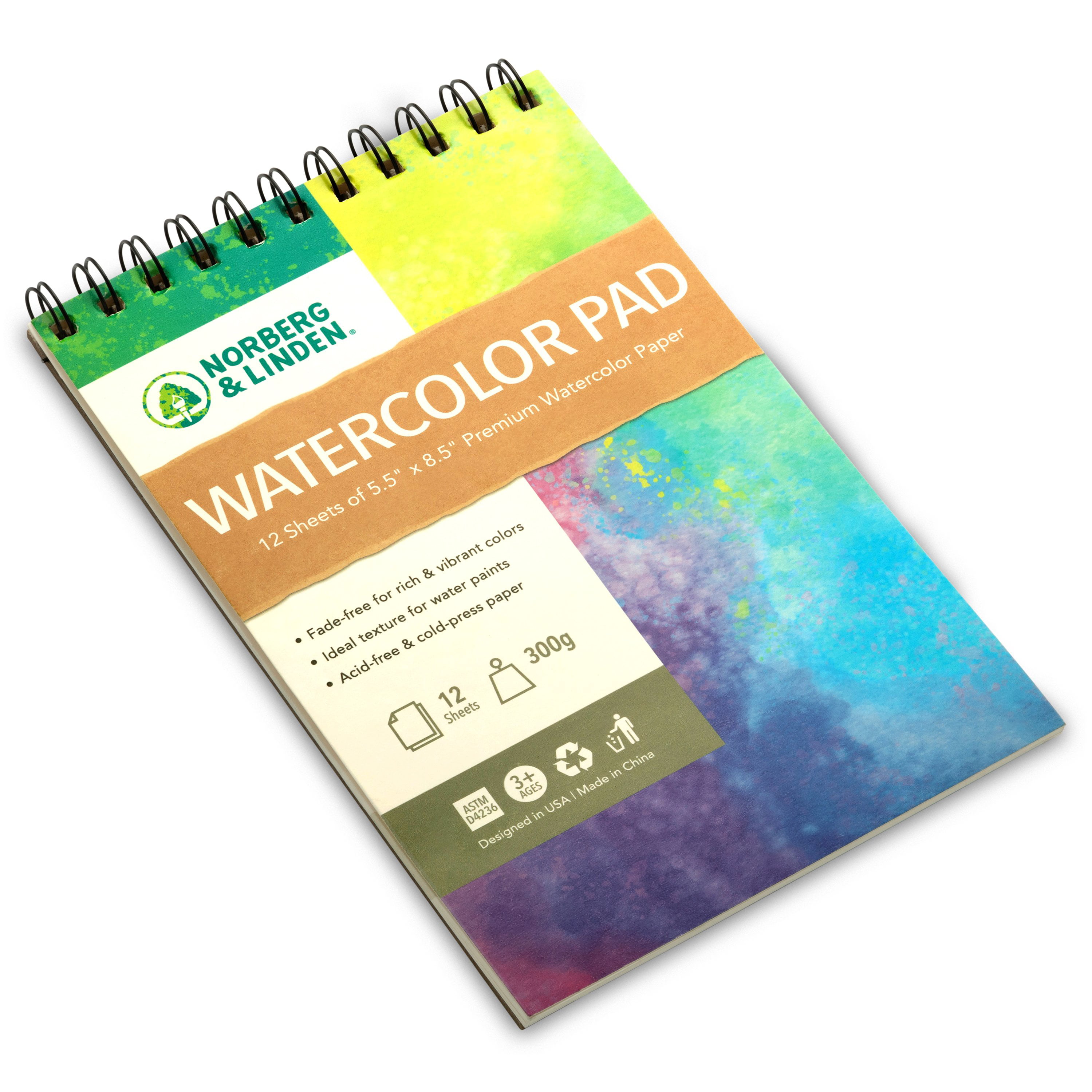 Linden Art Watercolor Journal [Full Product Review with Demonstration Ink  and Wash Painting] 