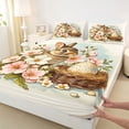 thumbnail image 4 of Erosebridal Easter Bunny Eggs Kid Bed Sheets, Spring Flower King Sheets, 4pcs, 4 of 5