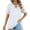 White, variant on Womens Tops, Women Ladies Solid Short Sleeve O-neck Pullover Gauze Hollow Out Tops Shirts Blouse