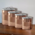 thumbnail image 3 of nu steel Set Of 4 Food storage Container Kitchen Hammered Canister Copper & Stainless Steel 1, 1.5, 2, & 4 Quart TG-CH-04C-S4, 3 of 6