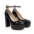 thumbnail image 3 of JENN ARDOR Platform Heels for Women Chunky Heel Closed Toe High Heels Block Heel Ankle Strap, 3 of 9