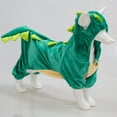 thumbnail image 3 of Halloween Dog Dinosaur Pet Clothing Elastic Velvet Casual Outfit for Small Medium Dogs Comfortable Festive Wear, 3 of 6