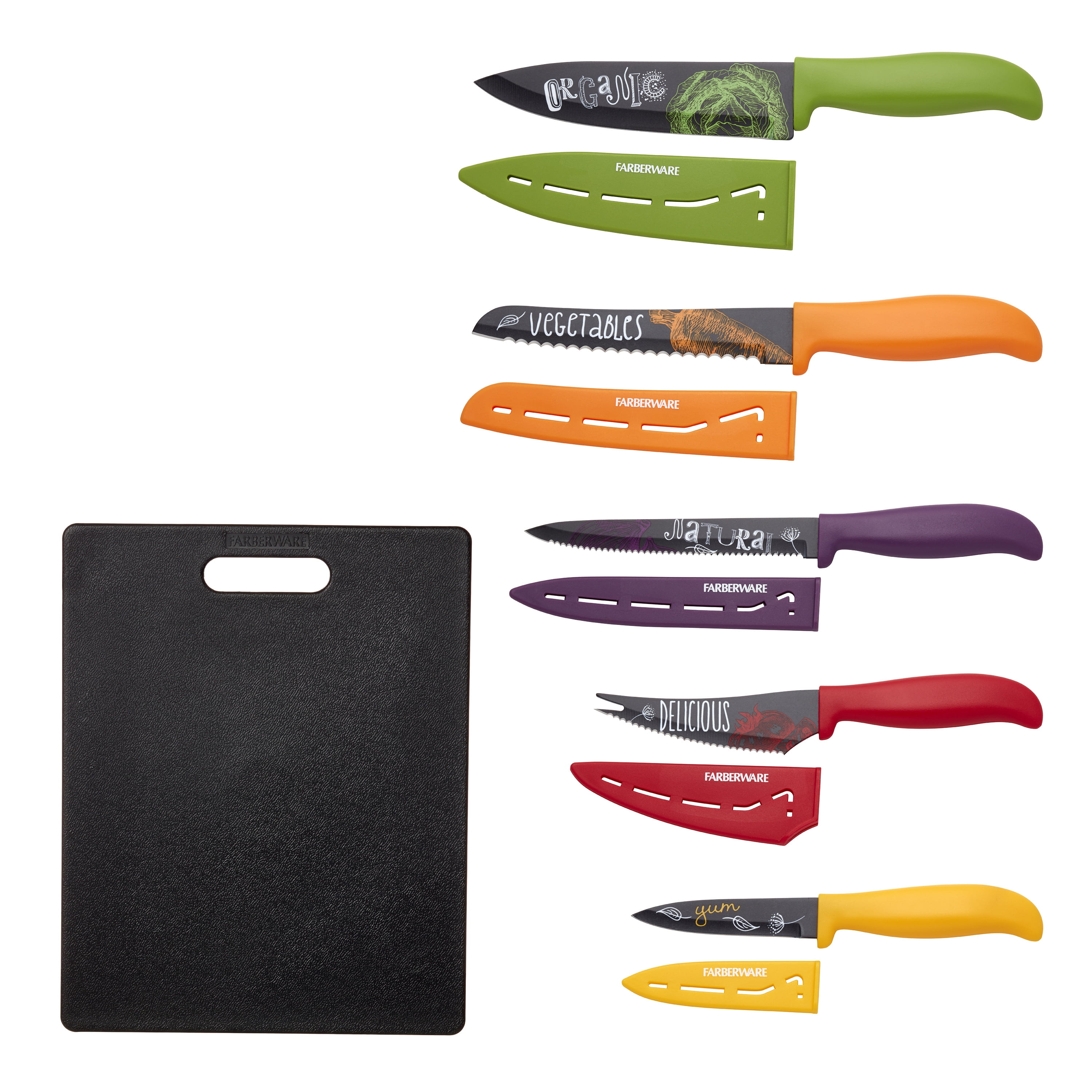 Farberware 11Piece Resin Chalkboard Cutlery And Cutting Board Set