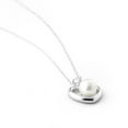 thumbnail image 3 of Galaxy Gold 14K Solid White Gold 16" Open Heart Pendant Necklace with a Genuine Pearl Drop, 14"-24" Sizes, June Birthstone, Symbol of Purity, 3 of 6