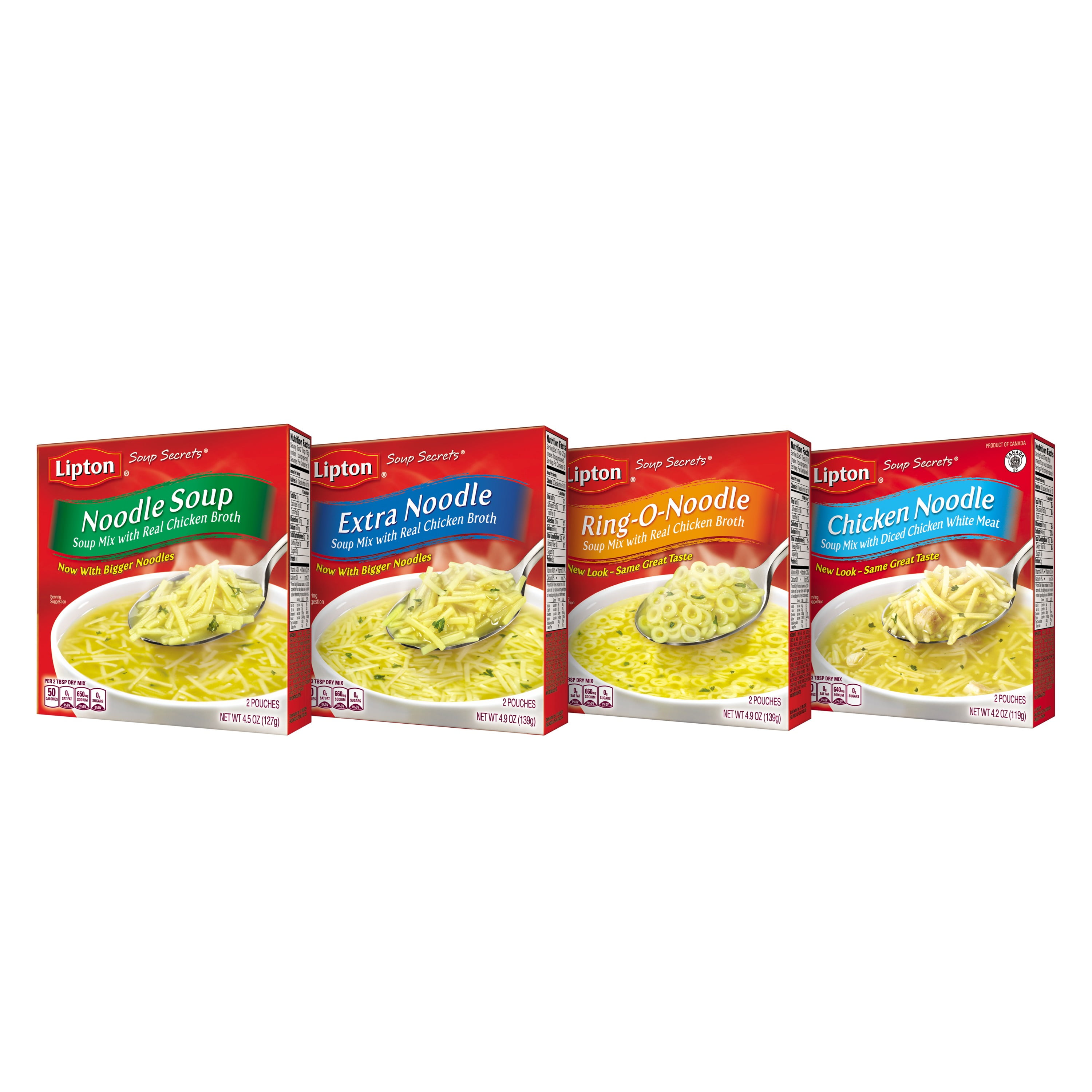 Lipton Soup Secrets Ring O Noodle Soup Mix with Real Chicken Broth 4.9 Oz