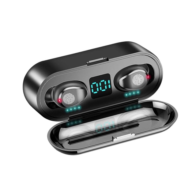 sweethay Auriculares Bluetooth 5.0 Auriculares inalámbricos verdaderos HIFI Reducción de ruido Auriculares intrauditivos Emparejamiento automático Cables de audio/vídeo negro