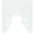 thumbnail image 2 of Kitchen Valances for Windows, Floral Embroidery Lace Curtain Swag, Privacy White Swag Curtains, Semi Sheer Bathroom Tiers for Small Windows, Kitchen Curtain Swag, Rod Pocket Top, 2 of 5