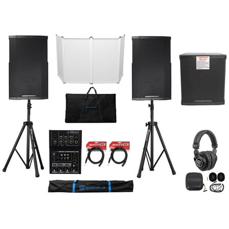 Cerwin Vega DJ Package w/ (2) 12" Speakers+18" Subwoofer+Mixer+Facade+Headphones