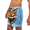 thumbnail image 5 of Mceream Men's Swim Trunks Quick Dry Hawaiian Bathing Summer Cute Funny Printed Swim Shorts with Pockets Drawsting Elastic Waist Casual Quick Dry Vacation Beach Swimwear Light Blue M, 5 of 6