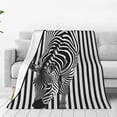 thumbnail image 1 of Balery Optical Zebra Illusion Manta de Felpa Suave y Acogedora – Cobija de Franela Aterciopelada para Cama, Lavable y Cálida para Sofá, Mascotas, Transpirable-60"x50", 1 of 7