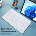 thumbnail image 4 of Clavier BT, Clavier 10 Pouces Machine à Écrire Rétro Touches Rondes avec Tapis de Souris, Clavier Ergonomique pour Tablettes PC Téléphone Intelligent, 4 of 7