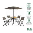 thumbnail image 4 of Juego De Comedor Mueble Exterior 4 Sillas y Mesa con Sombrilla Kingshouse gris G, 4 of 5