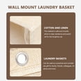 thumbnail image 4 of UPKOCH Laundry Basket Beige Cotton Linen 1Pcs 18.9X14.2X8.3In, 4 of 6