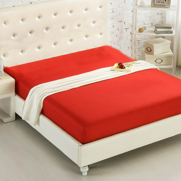 Fiudx Polyester Bedspread Color Brushed Bed Cover Color Bed Sheet Mattress Protective Cover Waterbed Sheet