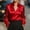 Red, variant on MORTTIC Women's Elegant Satin Blouse - Classic Lapel Collar Sheer Long Sleeves Button-Down Shirt for Office Black,S
