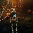 thumbnail image 5 of Matoen Skeleton Halloween Decorations, 6 in Full Body Poseable Small Skeleton Plastic Bones with Spiders for Halloween Indoor Outdoor Party, Graveyard, Haunted House Accessories, 5 of 7