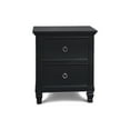 thumbnail image 2 of New Classic Furniture Tamarack Solid Wood 2-Drawer Nightstand in Black, 2 of 7