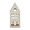 thumbnail image 2 of Ceramic Tall Decorative House Christmas Tabletop Decoration, White, 8", by My Texas House, 2 of 4