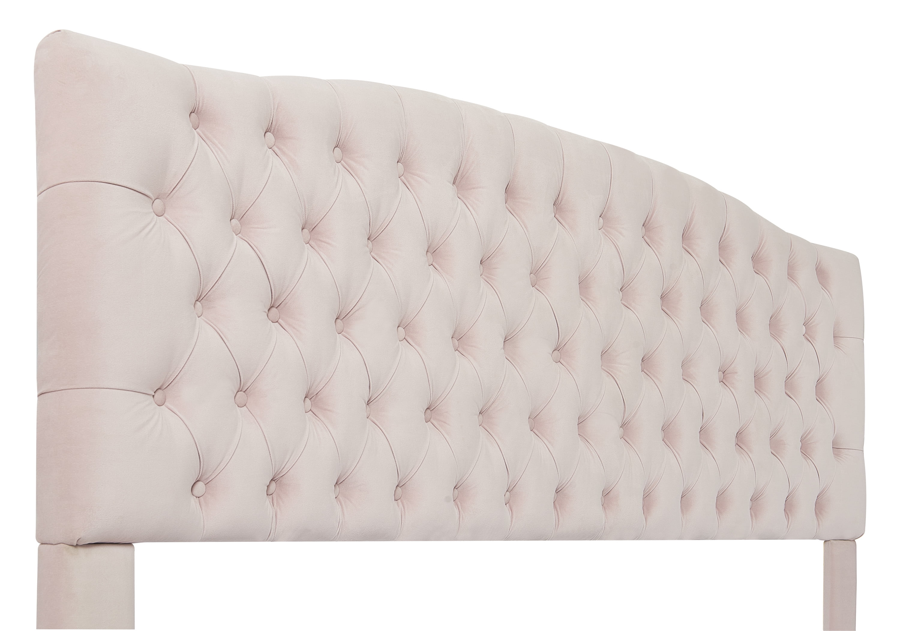 Elle Decor Celeste Queen Size Headboard Blush Pink Velvet